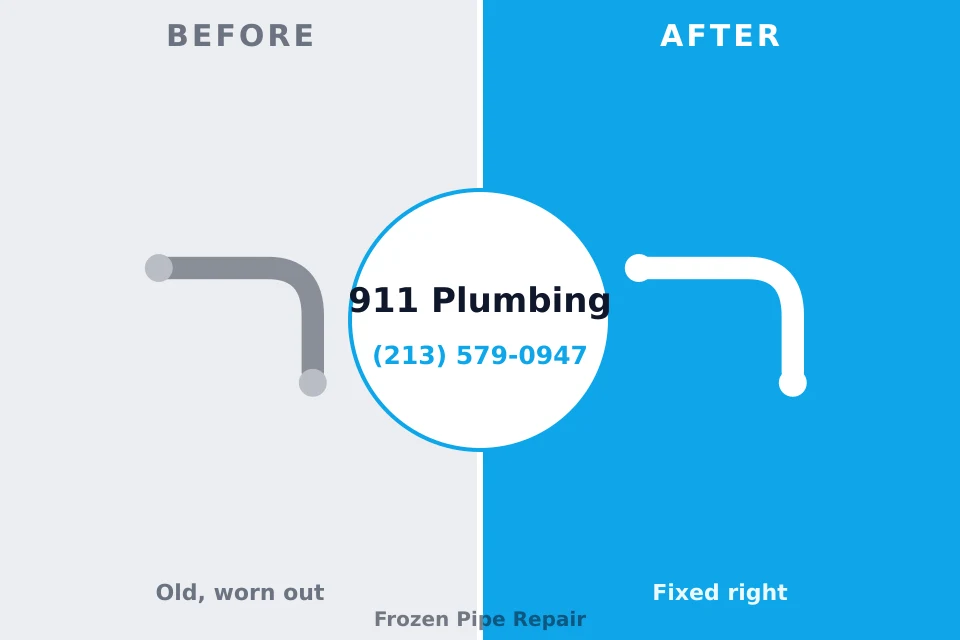 Before and after: plumbing repair Boutte, LA
